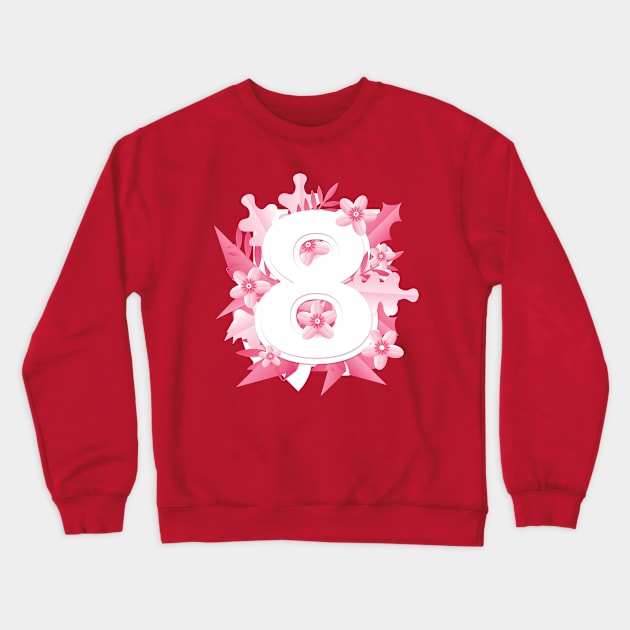 Happy Woman day design ART #2 Crewneck Sweatshirt by affane